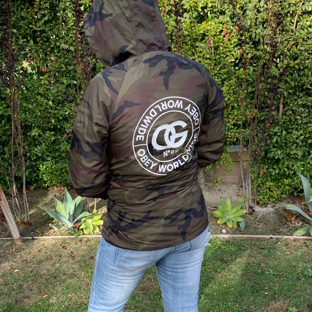 OBEY camo skater jacket with hood